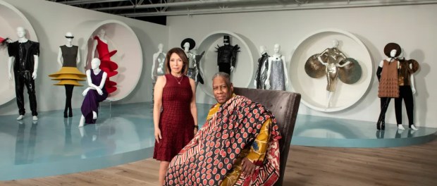 SCAD-President-Paula-Wallace-and-Andre-Leon-Talley-at-Pierre-Cardin-Pursuit-of-the-Future-exhibition-at-SCAD-FASH-Atlanta